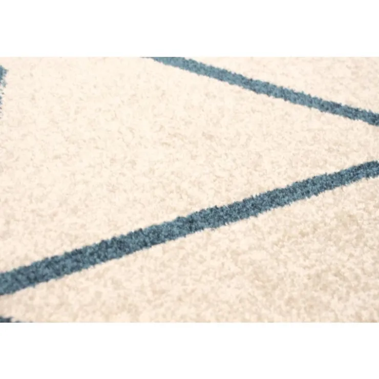 Indoor Rug - 5 x 7 Ivory/Blue Sale