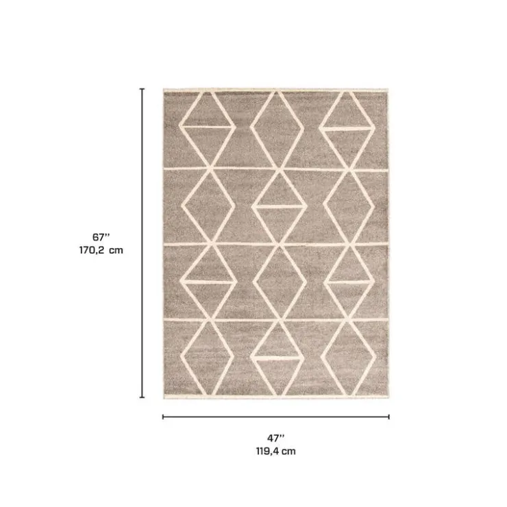 Indoor Rug - 4 x 6 Grey/Ivory Outlet