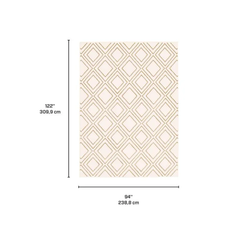 Indoor Rug - 8 x 10 White/Tan Sale