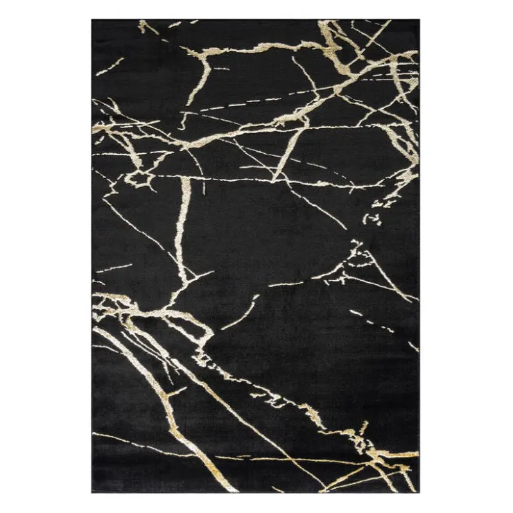 Indoor Rug - 4 x 6 Black / Gold Best