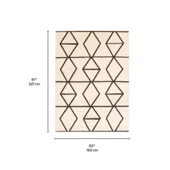 Indoor Rug - 5 x 7 Ivory/Brown