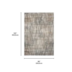 Indoor Rug - 8 x 11 Beige / Grey / Brown Hot
