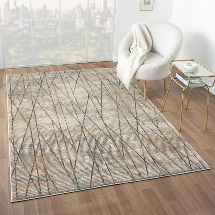 Indoor Rug - 8 x 11 Beige / Grey / Brown Hot