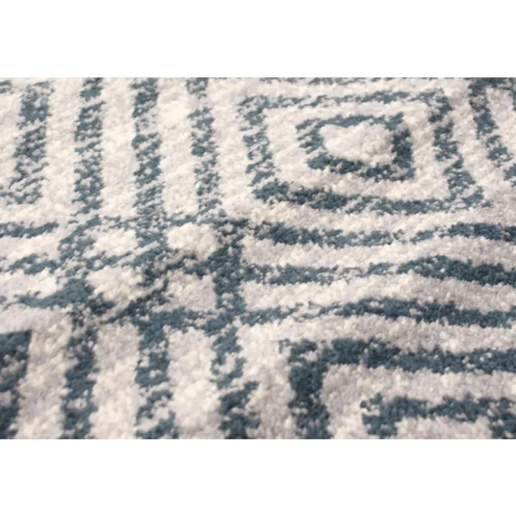 Indoor Rug - 4 x 6 Petrol/Silver Sale