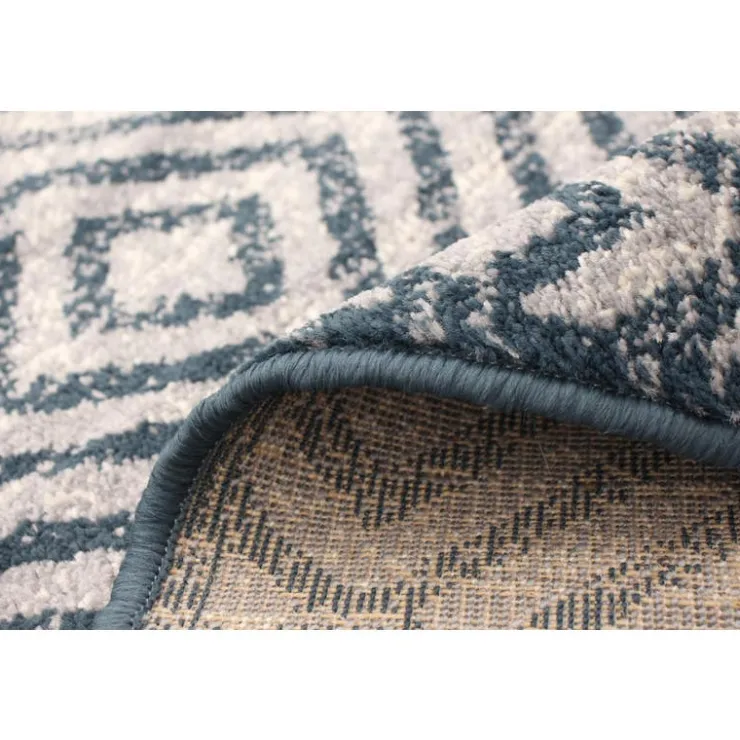 Indoor Rug - 4 x 6 Petrol/Silver Sale