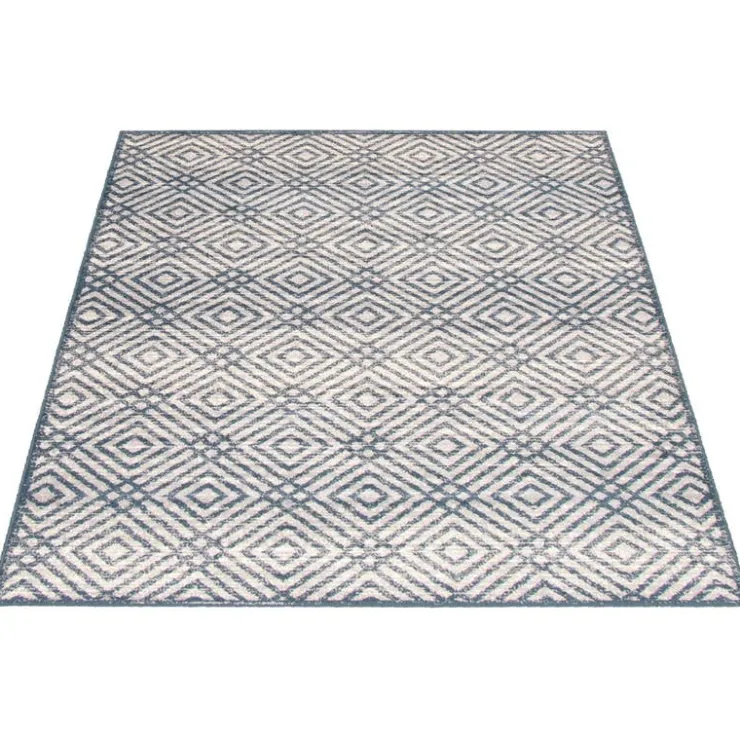 Indoor Rug - 4 x 6 Petrol/Silver Sale