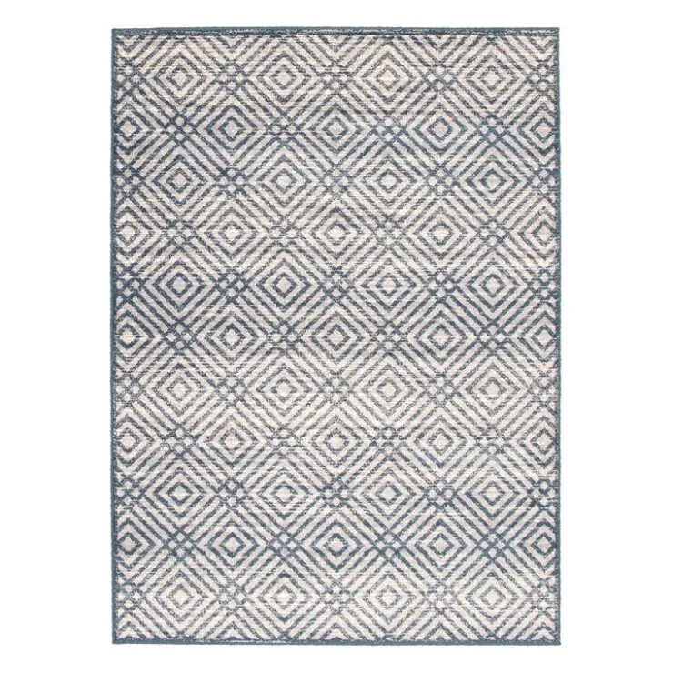 Indoor Rug - 4 x 6 Petrol/Silver Sale