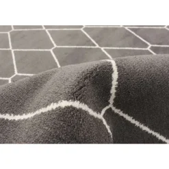 Indoor Rug - 5 x 7 Dark Grey/White New