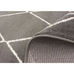 Indoor Rug - 5 x 7 Dark Grey/White New
