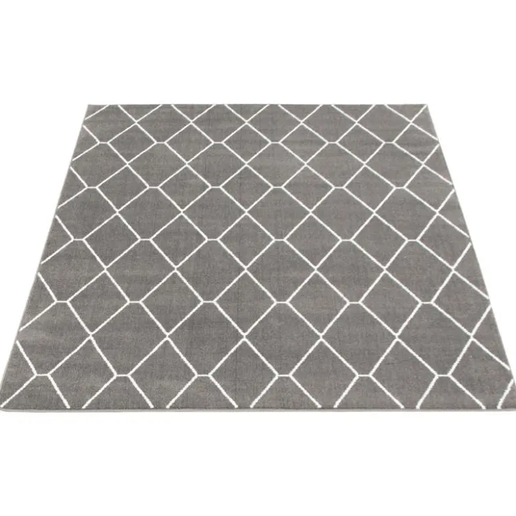 Indoor Rug - 5 x 7 Dark Grey/White New