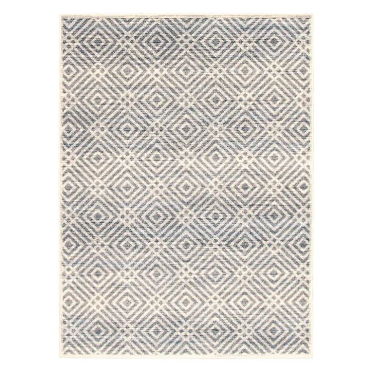 Indoor Rug - 5 x 7 Silver/Petrol