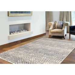 Indoor Rug - 5 x 7 Silver/Petrol
