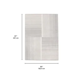 Indoor Rug - 5 x 7 White/Grey Discount