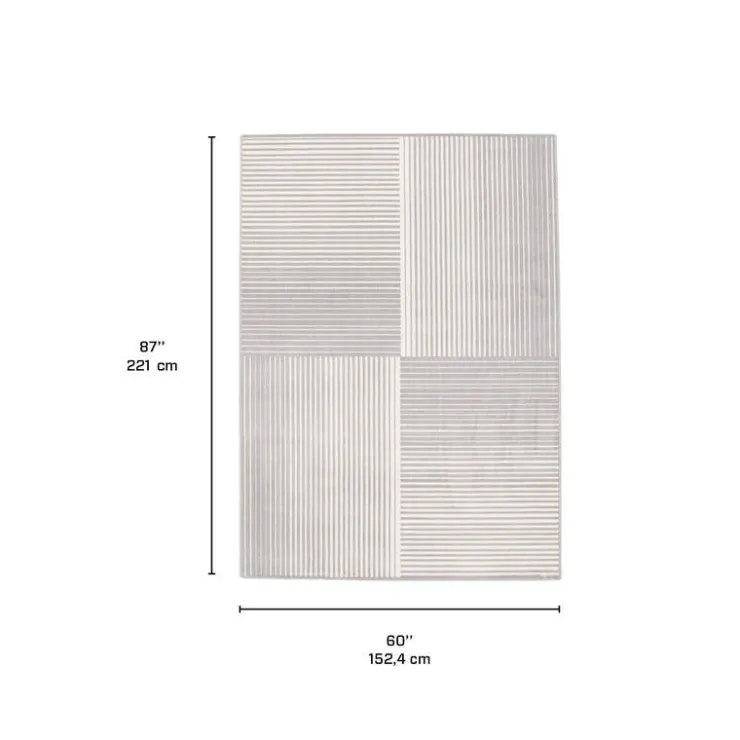 Indoor Rug - 5 x 7 White/Grey Discount