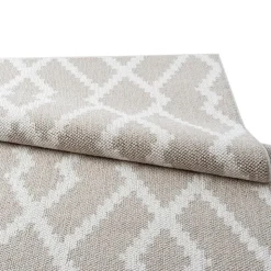 Indoor Rug - 8 x 11 White/Beige Hot
