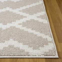 Indoor Rug - 8 x 11 White/Beige Hot