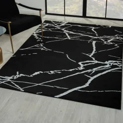 Indoor Rug - 5 x 8 Black / Silver Online