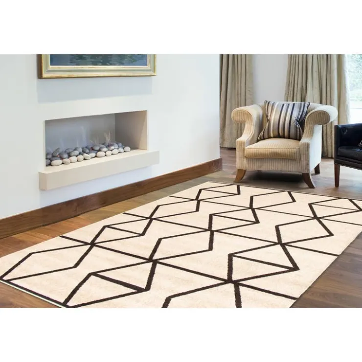 Indoor Rug - 4 x 6 Ivory/Brown New