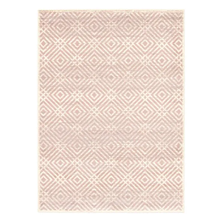 Indoor Rug - 8 x 10 Cream/Pink New