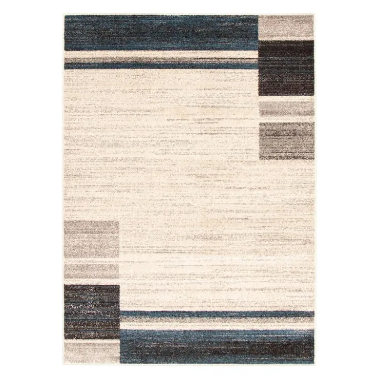 Indoor Rug - 4 x 6 Ivory/Blue New