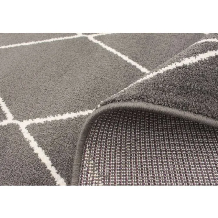 Indoor Rug - 8 x 10 Dark Grey/White Online