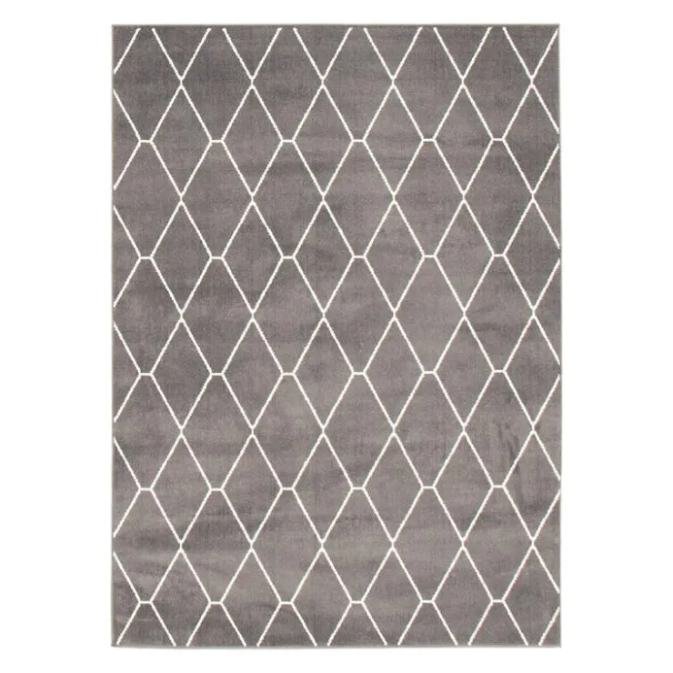 Indoor Rug - 8 x 10 Dark Grey/White Online