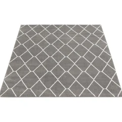 Indoor Rug - 8 x 10 Dark Grey/White Online