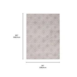 Indoor Rug - 8 x 10 Grey/White Sale