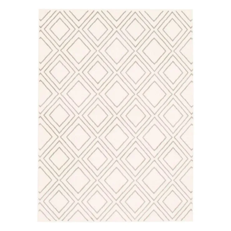 Indoor Rug - 8 x 10 White/Grey Clearance