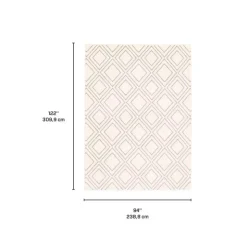 Indoor Rug - 8 x 10 White/Grey Clearance