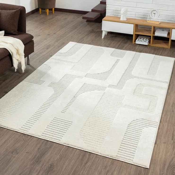 Indoor Rug - 5 x 8 Beige / Grey Online