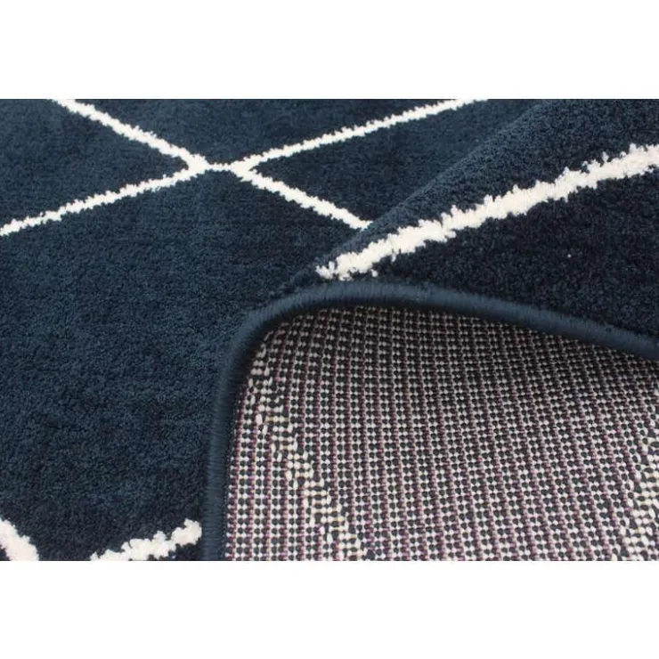 Indoor Rug - 8 x 10 Navy/White Clearance