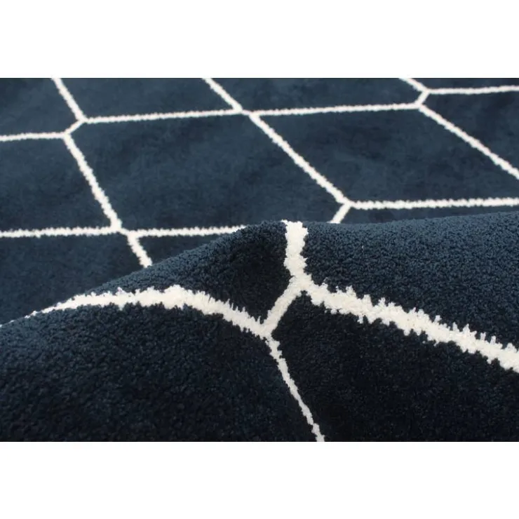Indoor Rug - 8 x 10 Navy/White Clearance