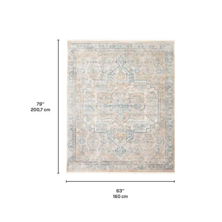 Indoor Rug - 5 x 7 Beige/Grey Clearance
