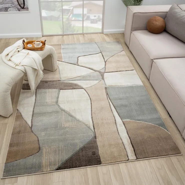 Indoor Rug - 8 x 10 Beige / Grey / Brown Discount