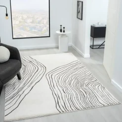 Indoor Rug - 8 x 11 Beige / Black Best