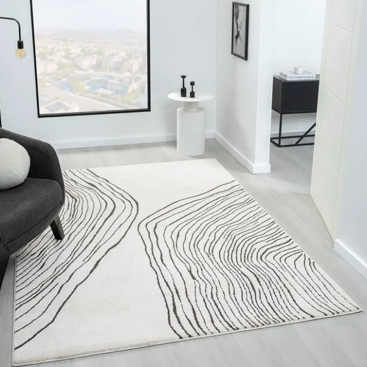 Indoor Rug - 8 x 11 Beige / Black Best
