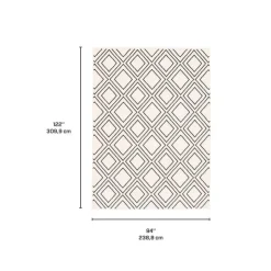 Indoor Rug - 8 x 10 White/Tan Outlet