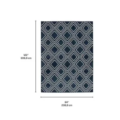 Indoor Rug - 8 x 10 Navy/White Hot
