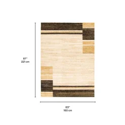 Indoor Rug - 5 x 7 Ivory/Brown New