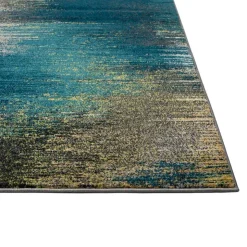 Indoor Rug - 5 x 8 Yellow/Turquoise/Black New