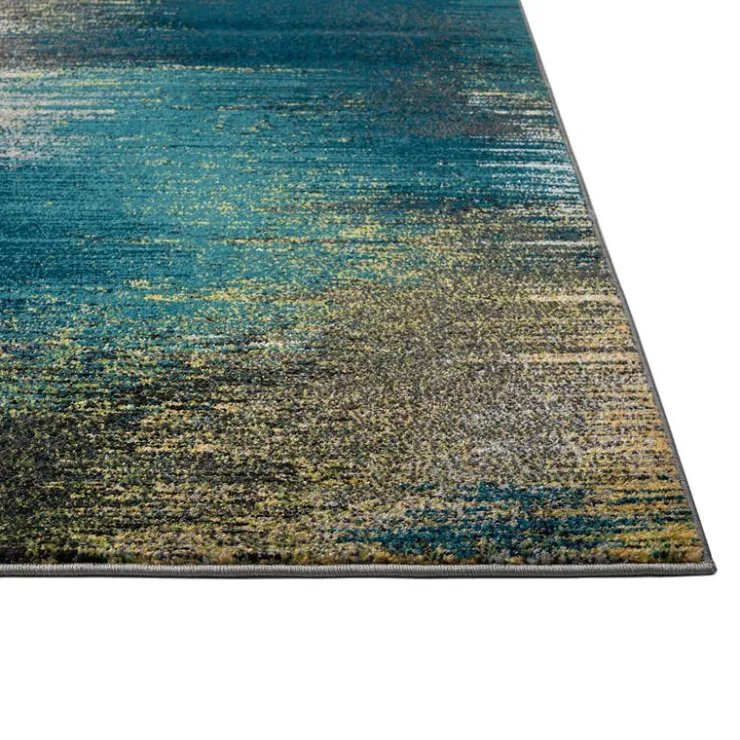 Indoor Rug - 5 x 8 Yellow/Turquoise/Black New
