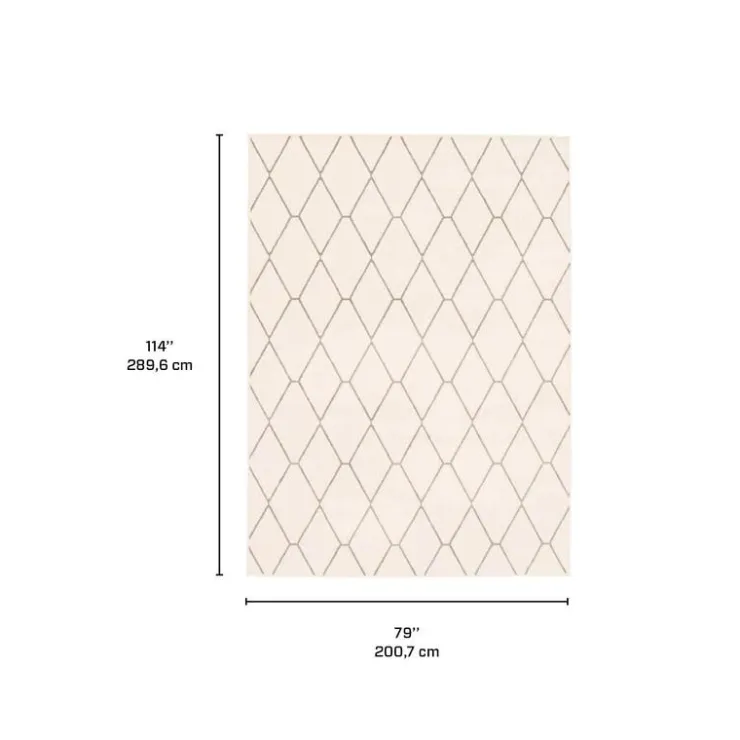 Indoor Rug - 7 x 10 White/Grey