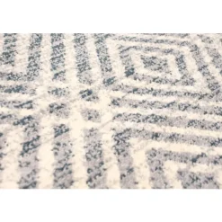 Indoor Rug - 4 x 6 Silver/Petrol Clearance