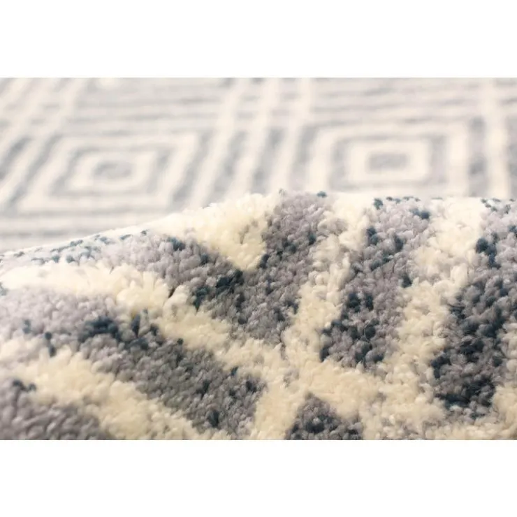 Indoor Rug - 4 x 6 Silver/Petrol Clearance
