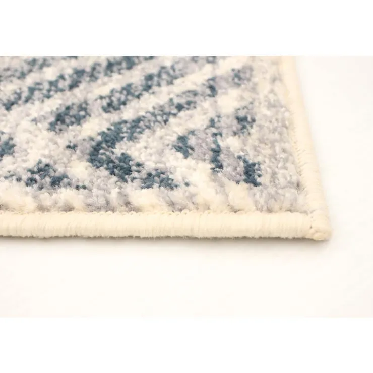 Indoor Rug - 4 x 6 Silver/Petrol Clearance