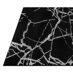 Indoor Rug - 4 x 6 Black / Silver Hot