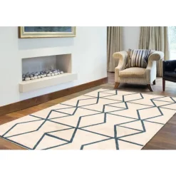 Indoor Rug - 4 x 6 Ivory/Blue Online