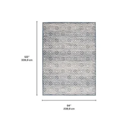 Indoor Rug - 8 x 10 Petrol/Silver Best