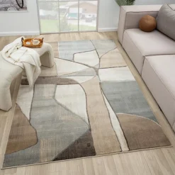 Indoor Rug - 5 x 8 Beige / Grey / Brown Best